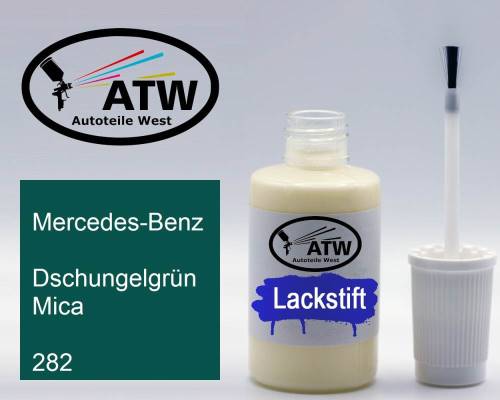 Mercedes-Benz, Dschungelgrün Mica, 282: 20ml Lackstift, von ATW Autoteile West.